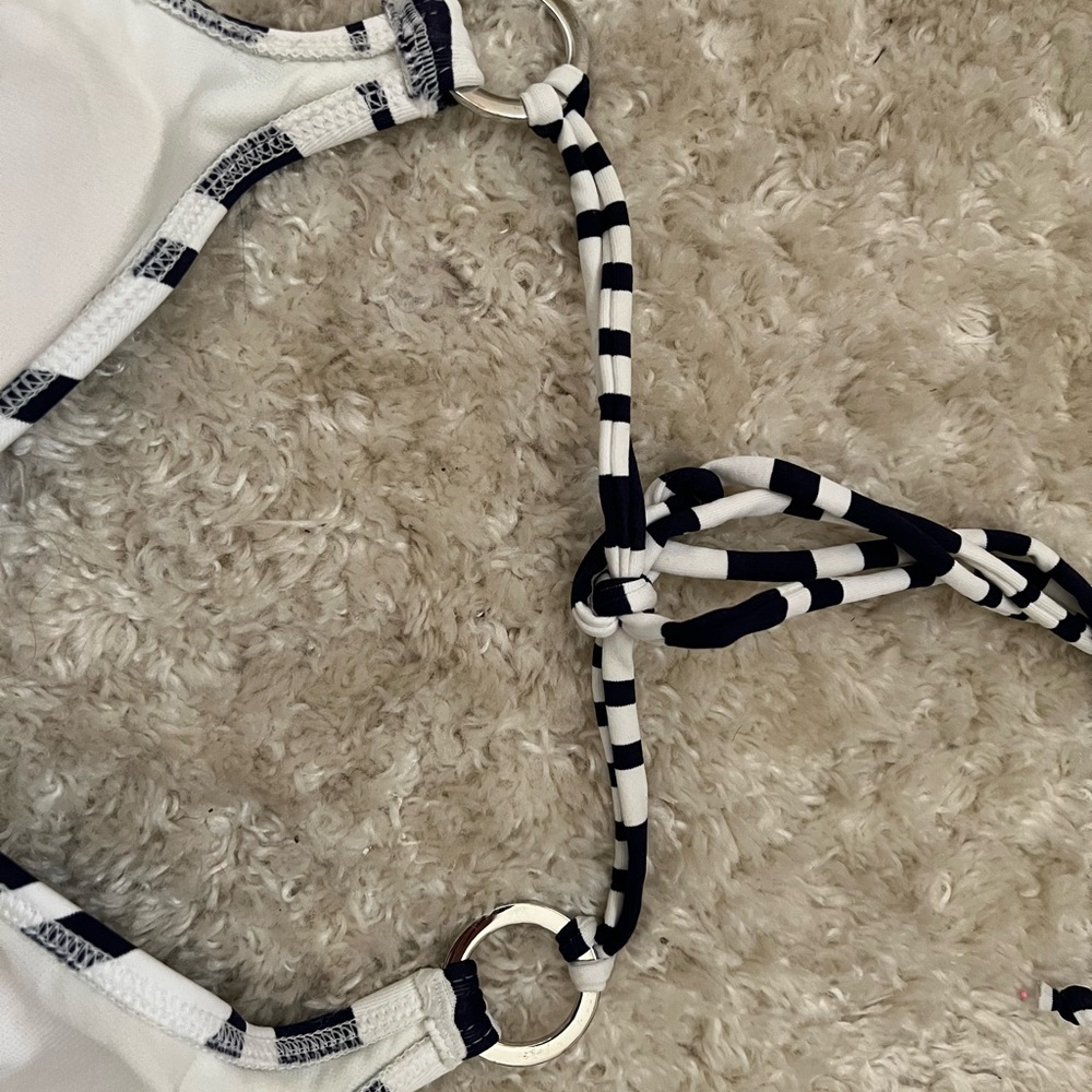 Banana Republic Navy and White Bikini Top - Picture 4 of 4
